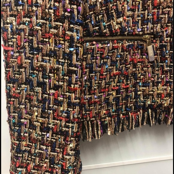 BNWT Ted Baker Frayed boucle zip jacket. Ted Baker size 5 Large. - Picture 7 of 7